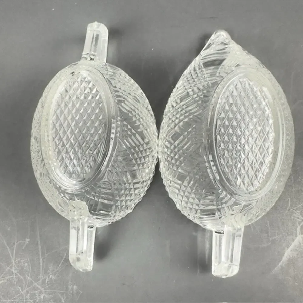 Hazel-Atlas Starlight Clear Creamer & Open Sugar Bowl Depression Glass Vintage